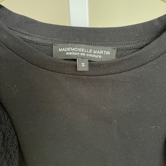 Mademoiselle Martin Top see through sleeves size S/M - Picture 3 of 7